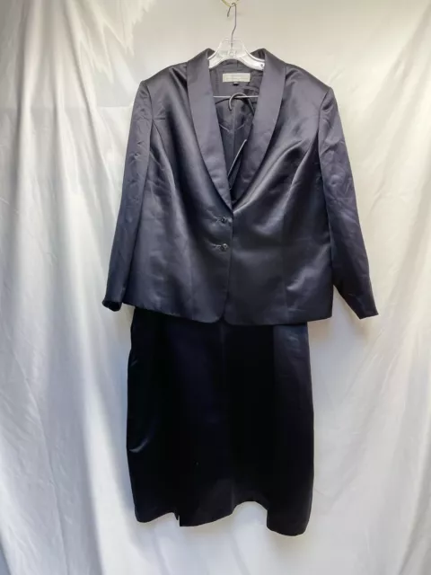 Tahari Arthur S. Levine Skirt Suit Plus Size 22W Two Piece Set 42X26 Shine 3