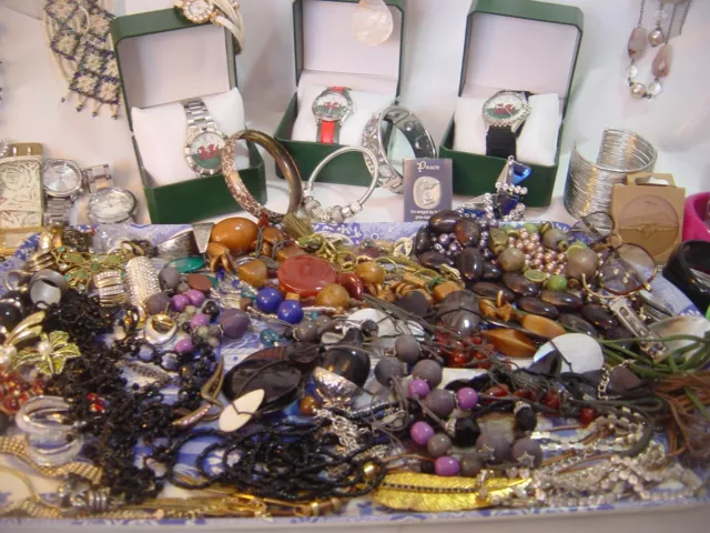 Massive Job Lot "Vintage" Costume Jewellery & Watches -96 Items-Investment 2