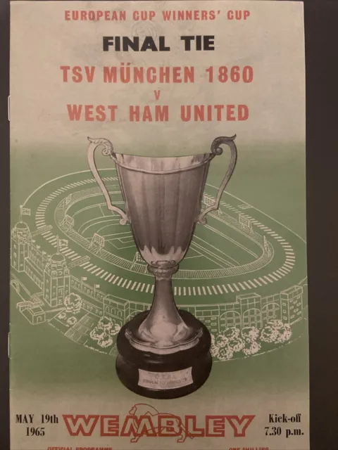 West Ham United v TSV Munchen 1860(ECWC Final 1965) 19/5/65 Reprint