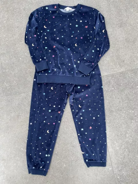 M&S Ragazze luna e stelle blu navy, top loungewear, set inferiore età 11-12