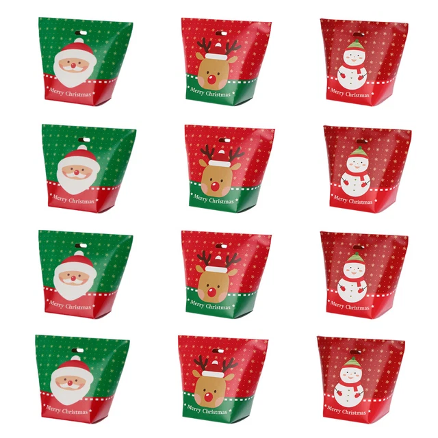 12 PIEZAS caja de regalo papel medias relleno golosinas pequeñas cajas de Navidad