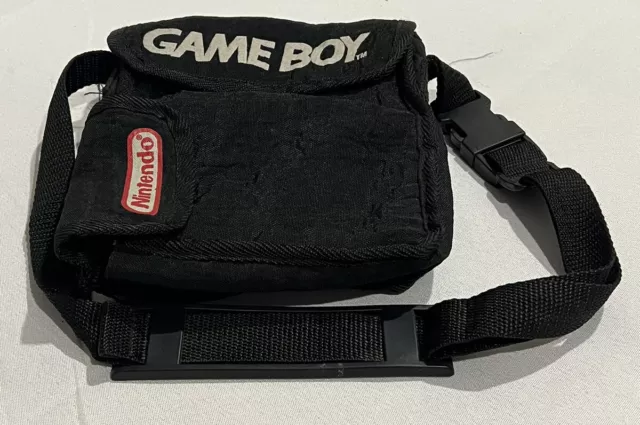 Nintendo Gameboy Carrying Travel Case Shoulder Bag Black Soft Official VTG 90s