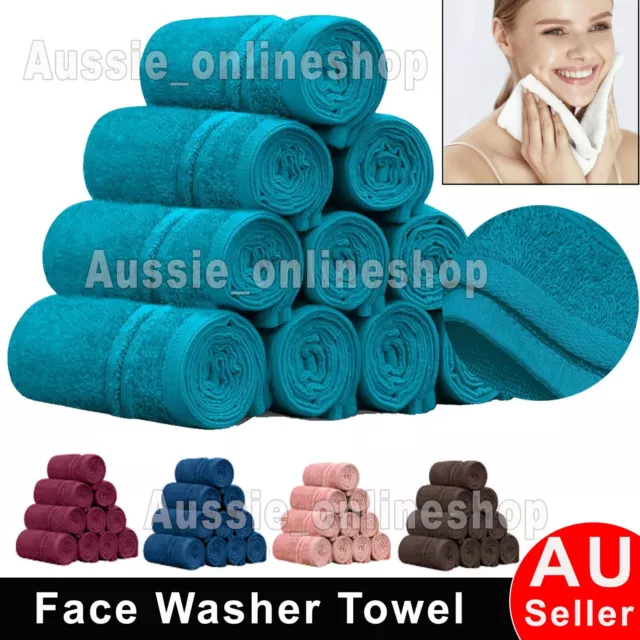 Combed Cotton Face Washers Face Towels Extra Soft Absorbent Quick Dry Bath Towel