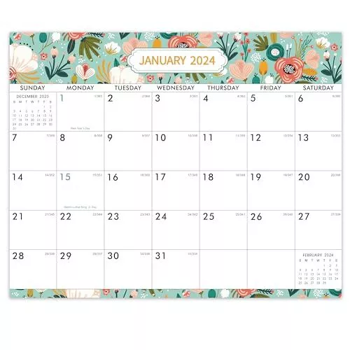 2024 CALENDAR Jan. 2024 to Dec.2024 Fridge Monthly