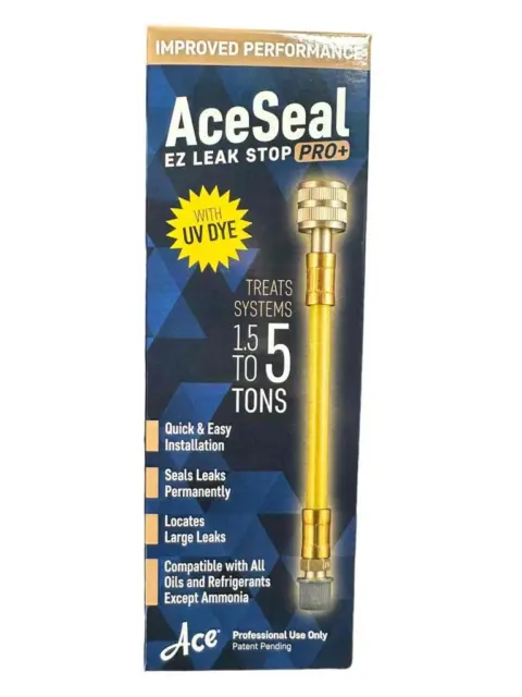 NEW AceSeal EZ AC Leak Stop Pro+ With UV Dye Treats 1.5 to 5 Tons ASEZ-PRODYE+