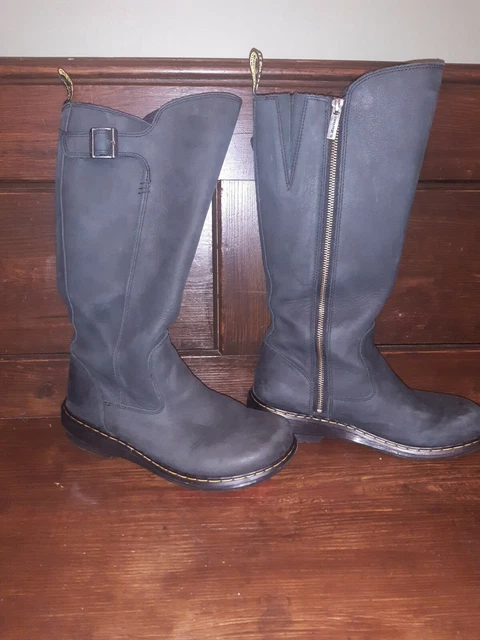DR MARTENS LADIES Black High Vaux Boots Size 7 55.00 PicClick UK