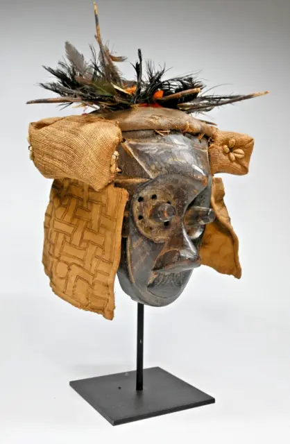 A Fine Old Kuba Pwoom Itok mask Ex~ Prof. Gould Collection