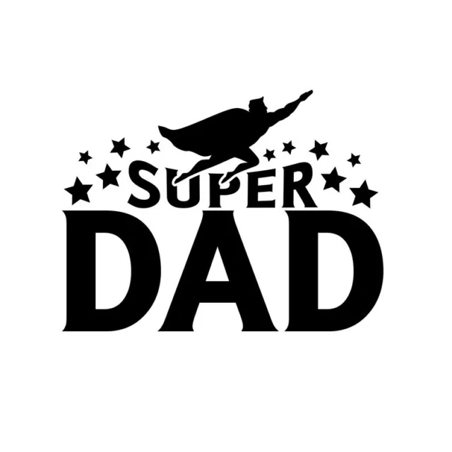 Super Dad Car Vinyl Sticker Wall Home Laptop Funny Cool Disney Family 4Inch