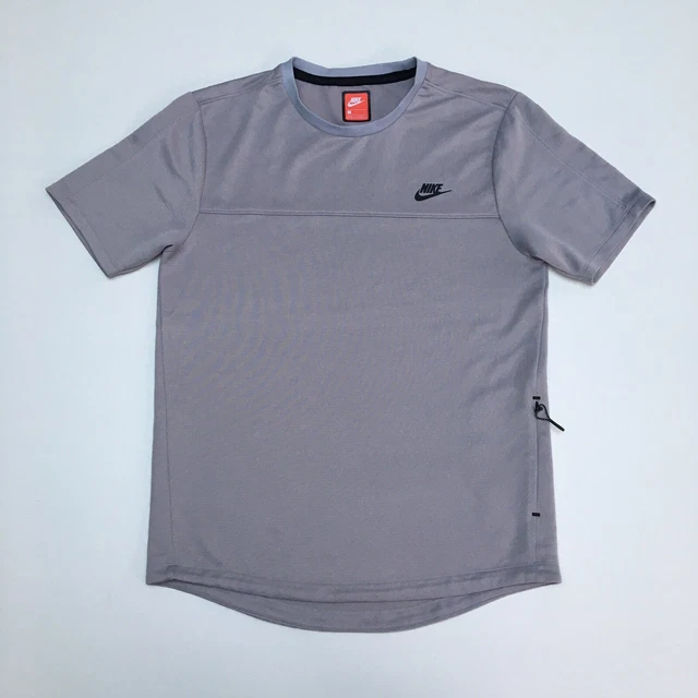 T-shirt uomo NIKE TECH PILEECE collo a maniche corte girocollo PICCOLA grigia