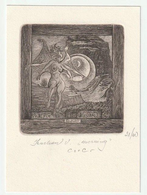 VASYL FENCHAK: Exlibris für ?, "Morning", Akt
