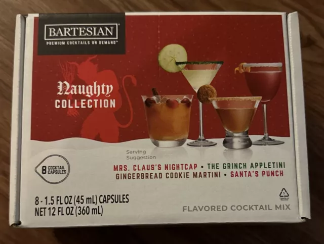 Bartesian Naughty 2024 Limited Edition Holiday Cocktail Collection, 8 count Pods