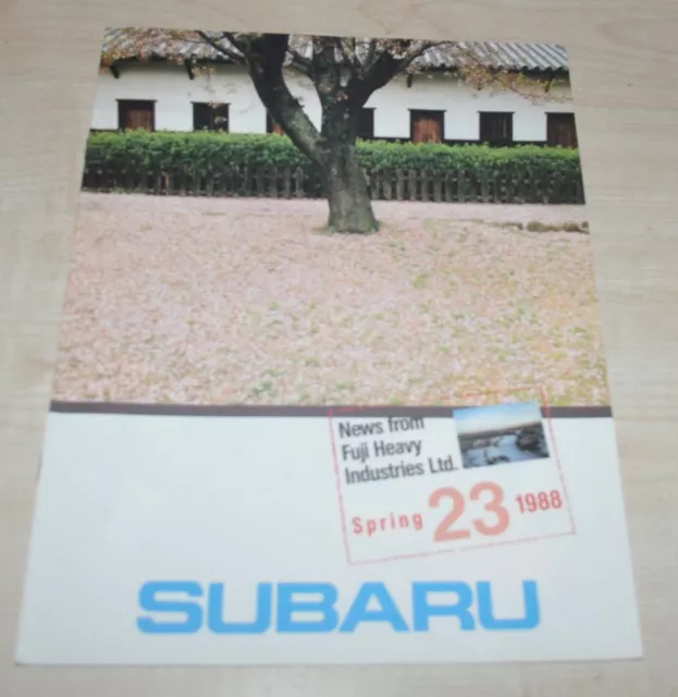1988 Subaru 23 Magazine Fuji Heavy Industries Brochure Prospekt ENG