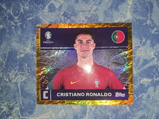 TOPPS UEFA EURO 2024 Sticker, Swiss Edition, Cristiano Ronaldo, Gold ...
