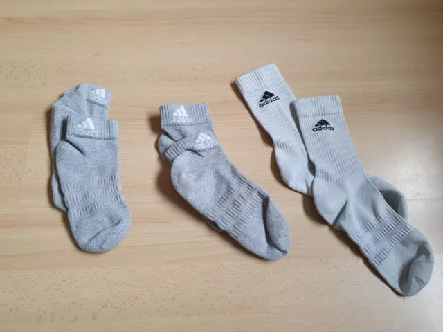 3 Paar Gayle Herren Socks Socken Adidas weiß grau Sneaker Socken 44-46