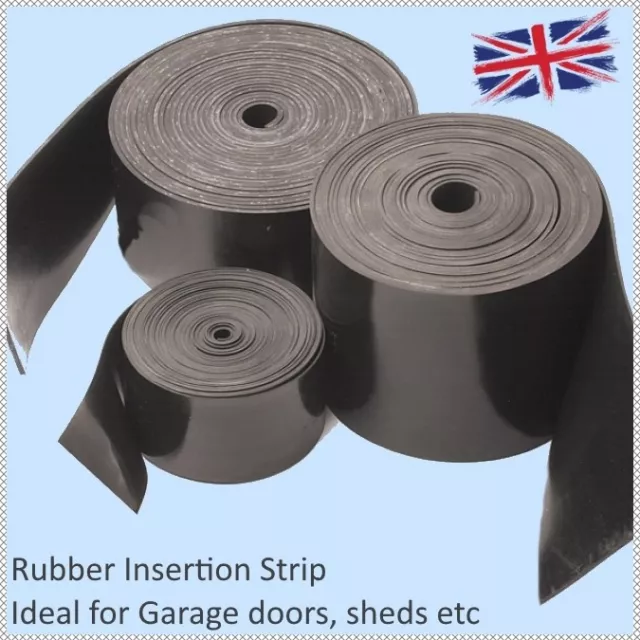 Black SOLID NEOPRENE RUBBER Strips Various sizes available