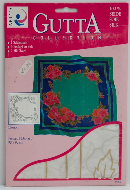 Seidentuch, ARTY'S Gutta Collection, "Blossom" 90 x 90 cm, Pongé 08