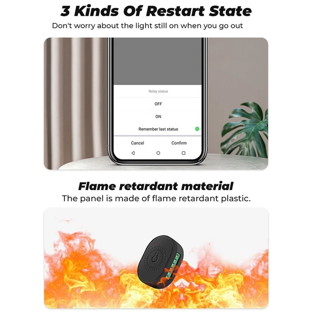 Switch di controllo monitoraggio alimentazione WiFi+Bluetooth doppia modalità per Smart Home