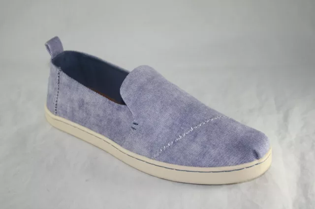 Toms 10011740 Deconstructed  Alpargata Womens Slate Blue/Washed Twill Sneaker