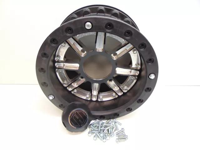 Hiper Sidewinder Wheel 14x8 5+3 Offset 4/156 Black/Machined 1480-PBK01-53-DBL