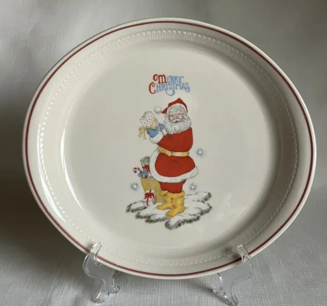 Syracuse China “Merry Christmas”  Santa Claus Oval Plate (1985)