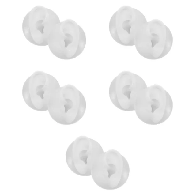 5 Pairs Human Ear Model Silicone Piercing Ear Model Jewelry Display Ear Model