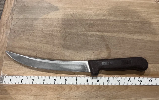 RARE Vintage Chicago Cutlery S48 Curved Scimitar Breaking Knife Plastic Handle
