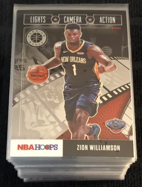 2019-20 NBA Hoops Premium Stock Lot of 68 Inserts Zion Williamson Rookie Cards