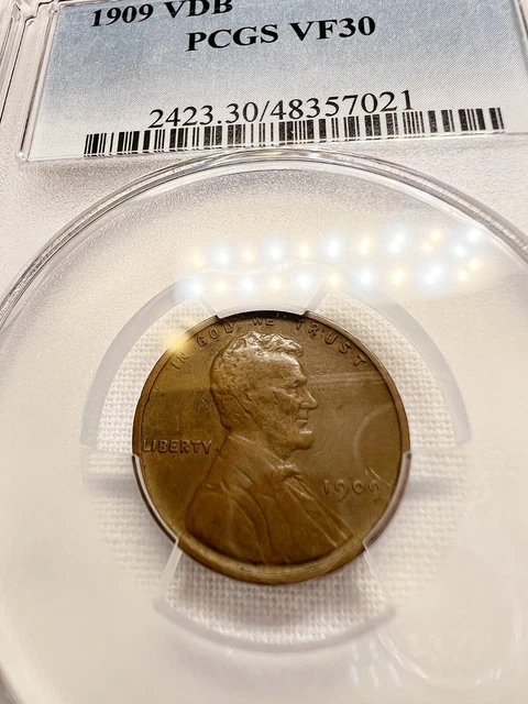 1909 VDB Lincoln Wheat 1 Cent Penny VF30 BN PCGS