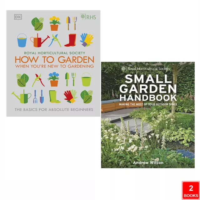 RHS Small Garden Handbook, RHS How To Garden Royal Horticultural Society 2 Books