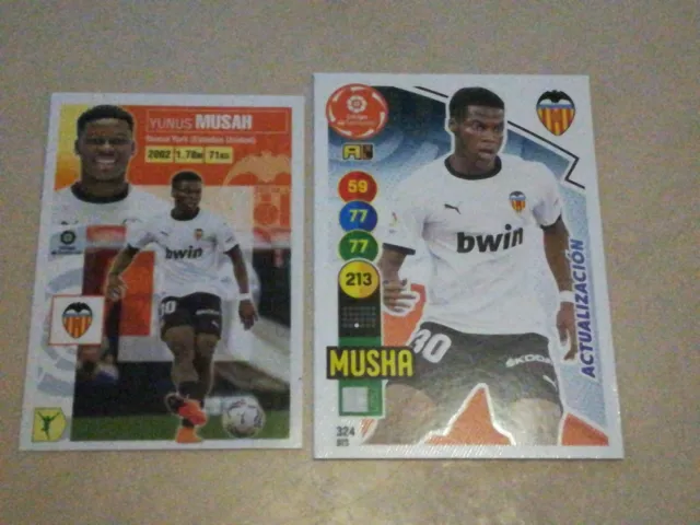 Yunus Musah Adrenalyn Update Card & Rookie Sticker Valencia La Liga Spain 2021