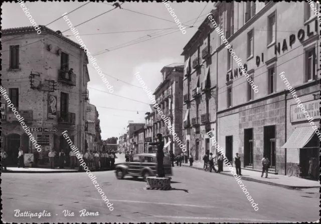 am828 cartolina battipaglia via roma provincia di salerno campania