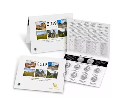 2019 US Mint America The Beautiful Quarter Uncirculated Coin Set OGB