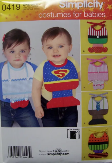 Clearance Halloween Costumes for Babies Simplicity 0419 Paper Sewing Pattern NIP