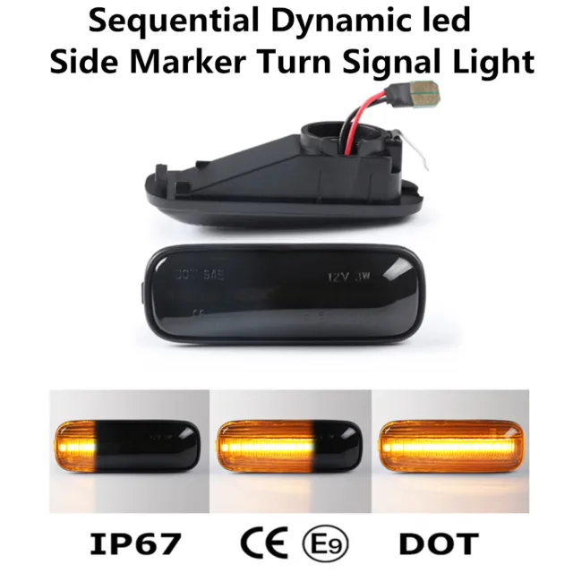 For Honda Civic 1996-2000 Sequential LED Side Marker Dynamic Turn Signal Lights