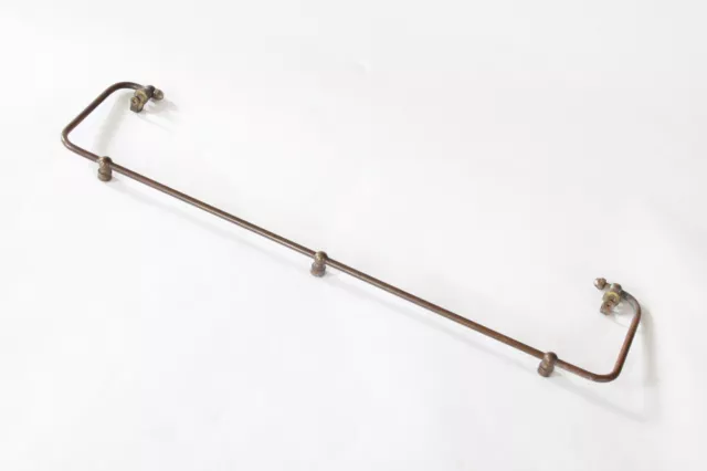 vintage brass shelf rail | vtg deco bathroom shelf kitchen holder old bath