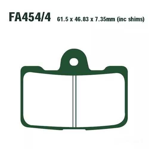 Bremsbelag Bremsbeläge EBC FA454 4HH vorne für Buell CR 1125 ie Bj. 2009-2010