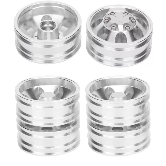 RC Trailer Front Rear Wheels Rims Hubs 7 Spokes for Tamiya 1/14 Tractor Truck