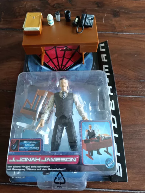 Actionfigur J. Jonah Jameson Spider-Man ToyBiz 2002 in geöffneter OVP Series 1