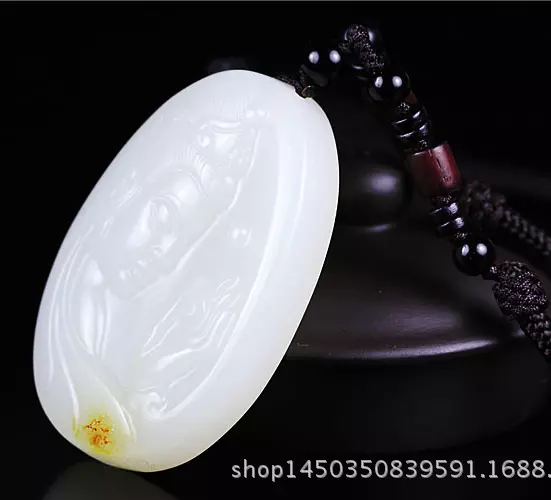Chinese Hetian Jade Pendant Guanyin Pendant Jade Jade Pendant for Men and Women