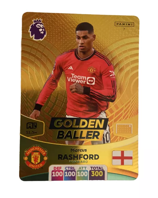 Adrenalyn Xl Premier League 2024  - Marcus Rashford - Golden Baller - Man Utd