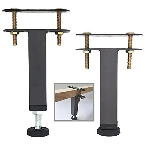 2Pcs Adjustable Height Center Support Leg for Steel Bed Frame or Wooden Bed,