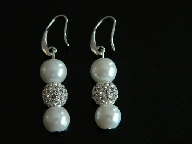 Boucles D'oreilles Clou Style Shamballa Avec Cristal Bleu - Modèle *5187 - Occasion