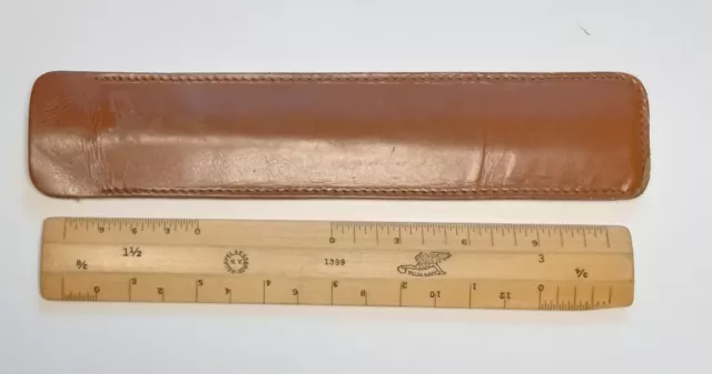 Keuffel & Esser Wooden Measuring Tool W/ Leather Case- NePAGE, McKenny Engineers