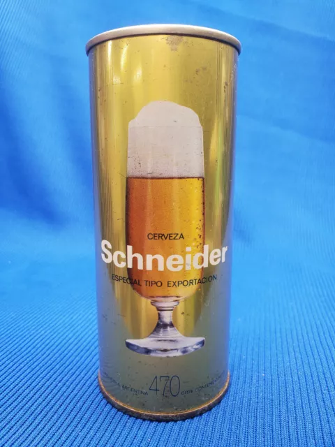 Vintage SCHNEIDER Especial Tipo Export - EMPTY 470cm SS Tab Beer Can - ARGENTINA