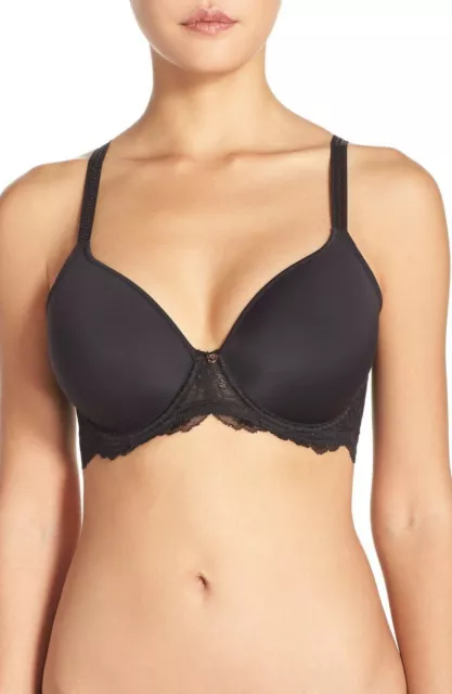 New LE MYSTERE Black Transformative Tisha Plunge Underwire Bra Size 32G