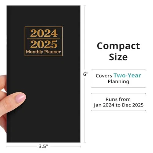 POCKET CALENDAR 20242025 for Purse, Monthly Planner 20242025 Small
