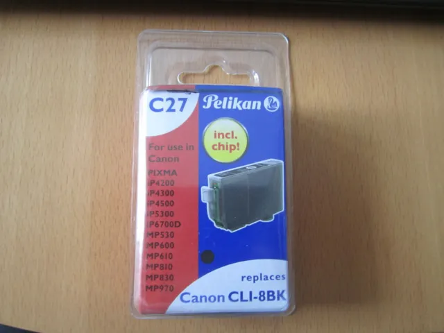 Canon CLI-8BK Druckerpatrone - Neu und Unbenutzt - Schwarz  - Pelikan