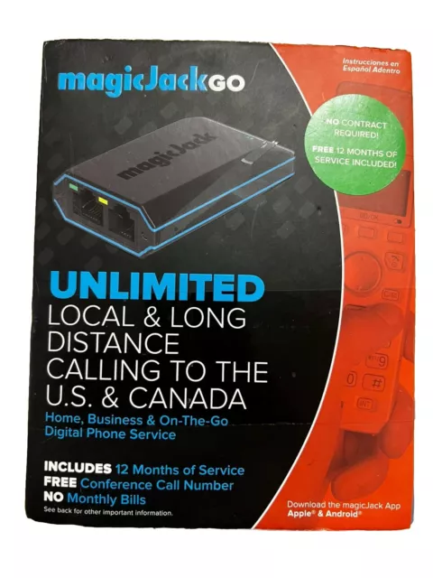 MagicjackGo K1103 Phone Service Device - Unlimited Calls for 12 Months US & CAN