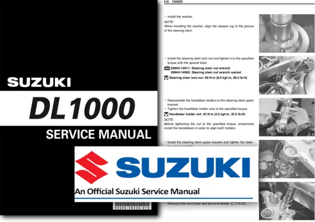 Suzuki DL1000 V-STROM Workshop Service Shop Manual DL 1000 2002 to 2012 VSTROM