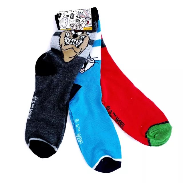 Looney Tunes Socks Bugs Bunny Taz Marvin the Martian Mens Womens Novelty Gift